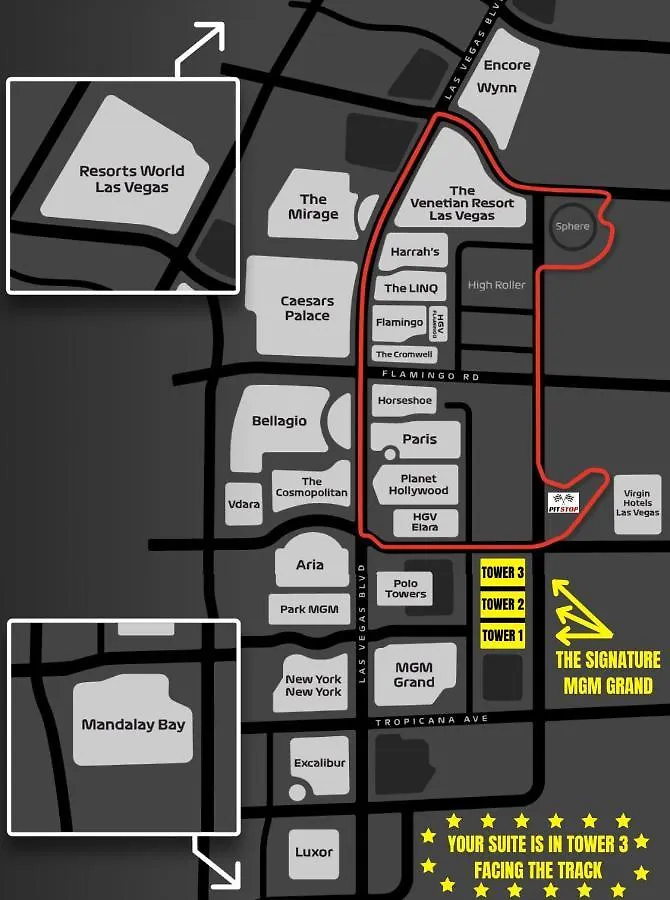 No Resort Fees-Mgm Stripview-Jacuzzi-Formula 1 Track View Las Vegas